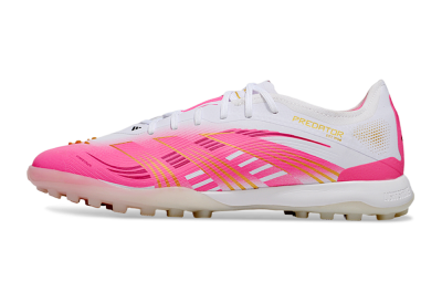 Adidas Predator 25 Elite TF Football Shoes - White/Pink/Gold