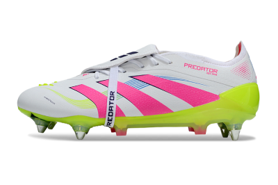 Adidas Predator 25 Elite Foldover Tongue SG Football Boots - White/Pink/Yellow