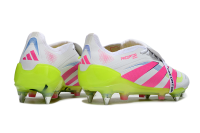 Adidas Predator 25 Elite Foldover Tongue SG Football Boots - White/Pink/Yellow