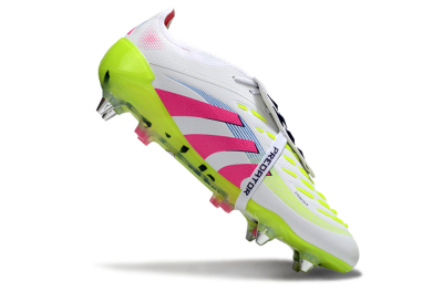 Adidas Predator 25 Elite Foldover Tongue SG Football Boots - White/Pink/Yellow