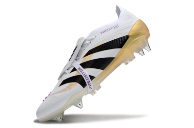 Adidas Predator 25 Elite Foldover Tongue SG Football Boots - White/Black/Gold