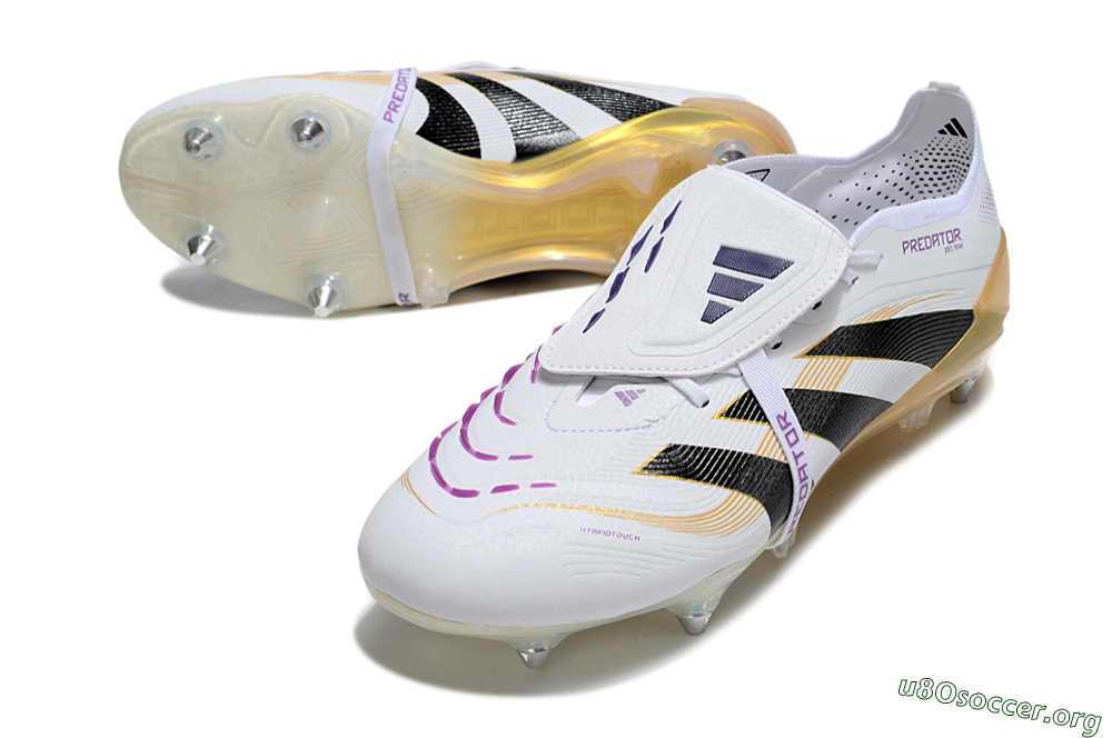 Adidas Predator 25 Elite Foldover Tongue SG Football Boots - White/Black/Gold 0