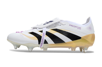 Adidas Predator 25 Elite Foldover Tongue SG Football Boots - White/Black/Gold