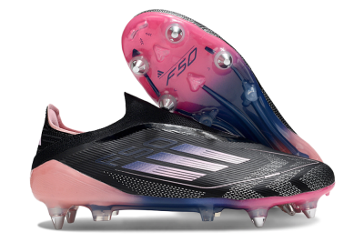 Adidas F50 Elite Laceless SG Football Boots - Black/Blue/Pink