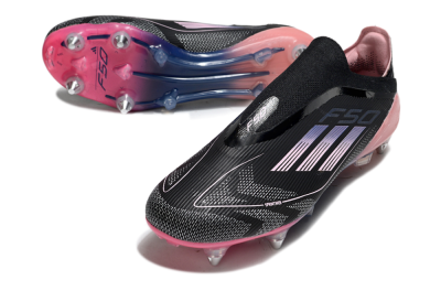 Adidas F50 Elite Laceless SG Football Boots - Black/Blue/Pink