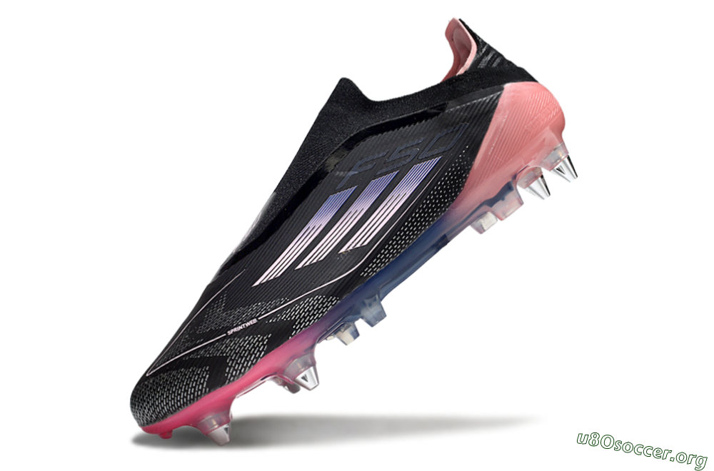 Adidas F50 Elite Laceless SG Football Boots - Black/Blue/Pink 5