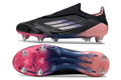 Adidas F50 Elite Laceless SG Football Boots - Black/Blue/Pink