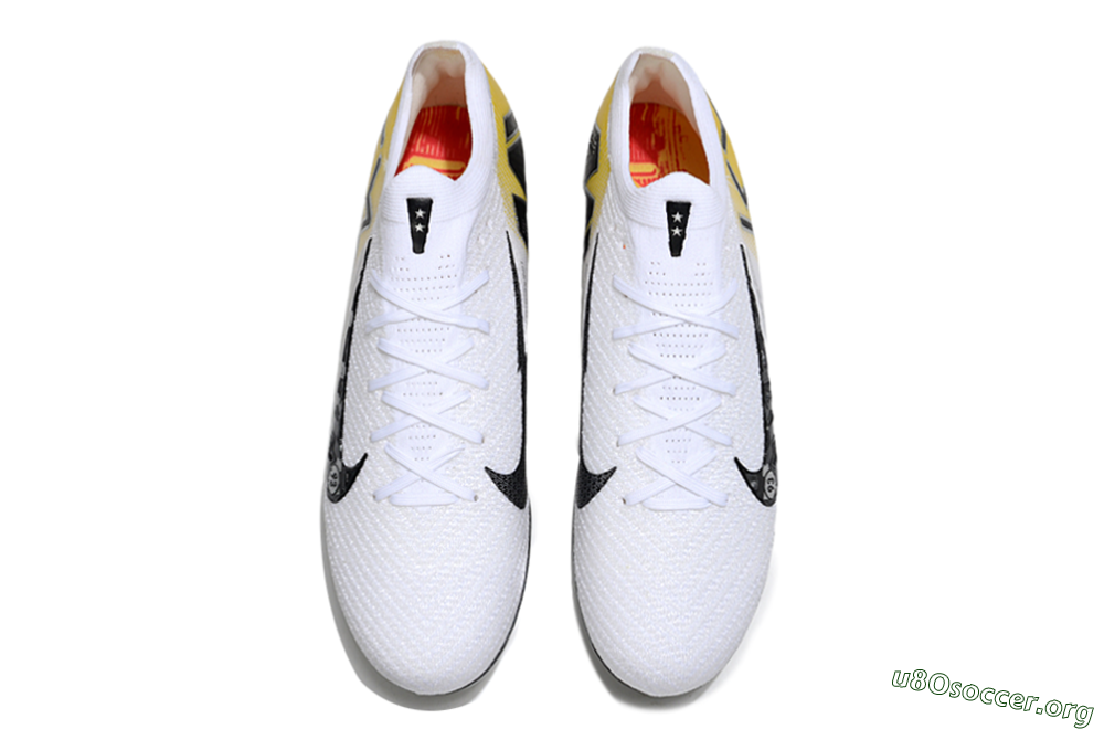 KM x Nike Air Zoom Mercurial Vapor 16 Elite FG Football Boots - White/Black/Yellow 4