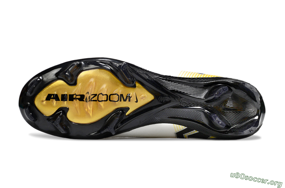 KM x Nike Air Zoom Mercurial Vapor 16 Elite FG Football Boots - White/Black/Yellow 6