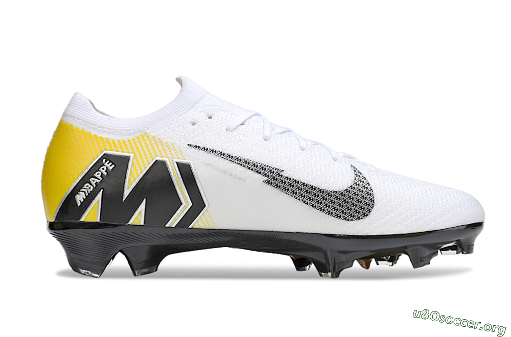 KM x Nike Air Zoom Mercurial Vapor 16 Elite FG Football Boots - White/Black/Yellow 7