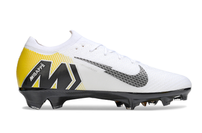 KM x Nike Air Zoom Mercurial Vapor 16 Elite FG Football Boots - White/Black/Yellow