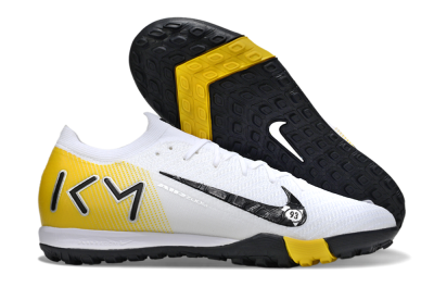 KM x Nike Air Zoom Mercurial Vapor 16 Elite TF Football Shoes - White/Black/Yellow
