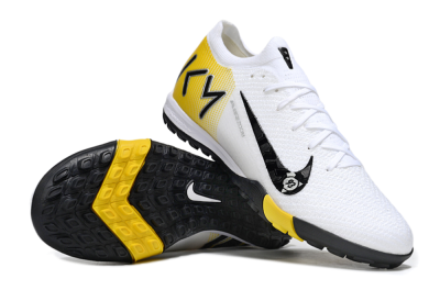 KM x Nike Air Zoom Mercurial Vapor 16 Elite TF Football Shoes - White/Black/Yellow