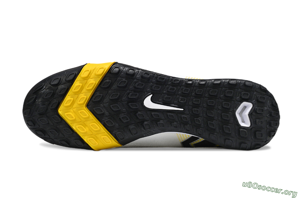 KM x Nike Air Zoom Mercurial Vapor 16 Elite TF Football Shoes - White/Black/Yellow 6