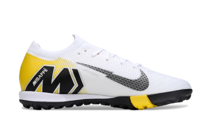 KM x Nike Air Zoom Mercurial Vapor 16 Elite TF Football Shoes - White/Black/Yellow