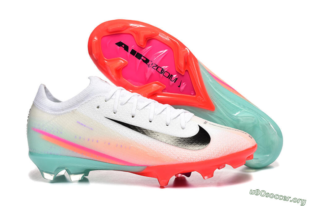 Nike Air Zoom Mercurial Vapor 16 Elite FG Football Boots - White/Black/Pink 2