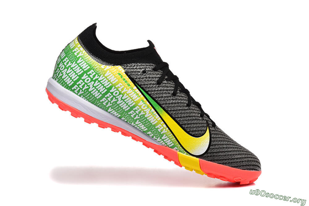 Nike Air Zoom Mercurial Vapor 16 Elite TF Football Shoes - Black/Yellow/Red 4