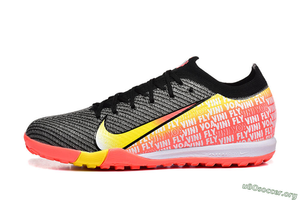 Nike Air Zoom Mercurial Vapor 16 Elite TF Football Shoes - Black/Yellow/Red 3
