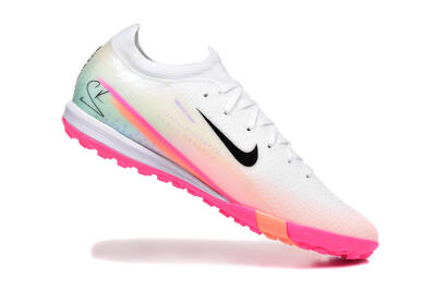 Nike Air Zoom Mercurial Vapor 16 Elite TF Football Shoes - White/Black/Pink