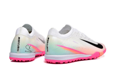 Nike Air Zoom Mercurial Vapor 16 Elite TF Football Shoes - White/Black/Pink