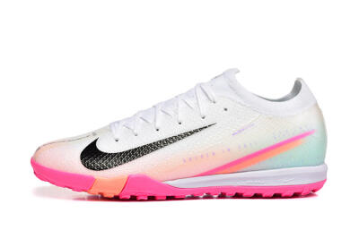 Nike Air Zoom Mercurial Vapor 16 Elite TF Football Shoes - White/Black/Pink