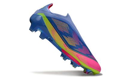 Adidas F50+ Elite Lightstrike Pro Laceless FG Football Boots - Blue/Pink/Yellow