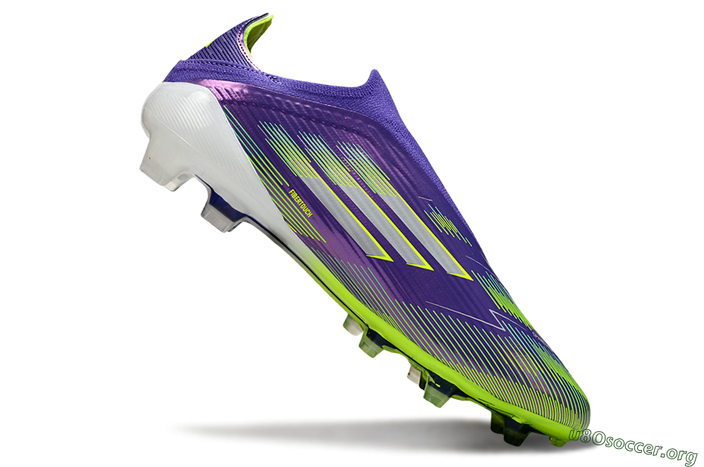 Adidas F50 Elite Laceless FG Football Boots - Purple/Yellow/White 5