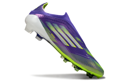 Adidas F50 Elite Laceless FG Football Boots - Purple/Yellow/White