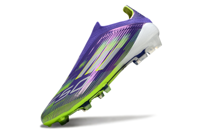 Adidas F50 Elite Laceless FG Football Boots - Purple/Yellow/White