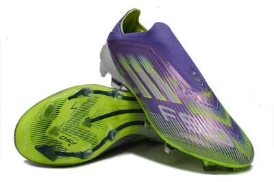 Adidas F50 Elite Laceless FG Football Boots - Purple/Yellow/White