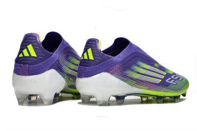 Adidas F50 Elite Laceless FG Football Boots - Purple/Yellow/White