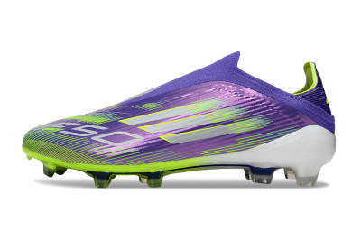 Adidas F50 Elite Laceless FG Football Boots - Purple/Yellow/White