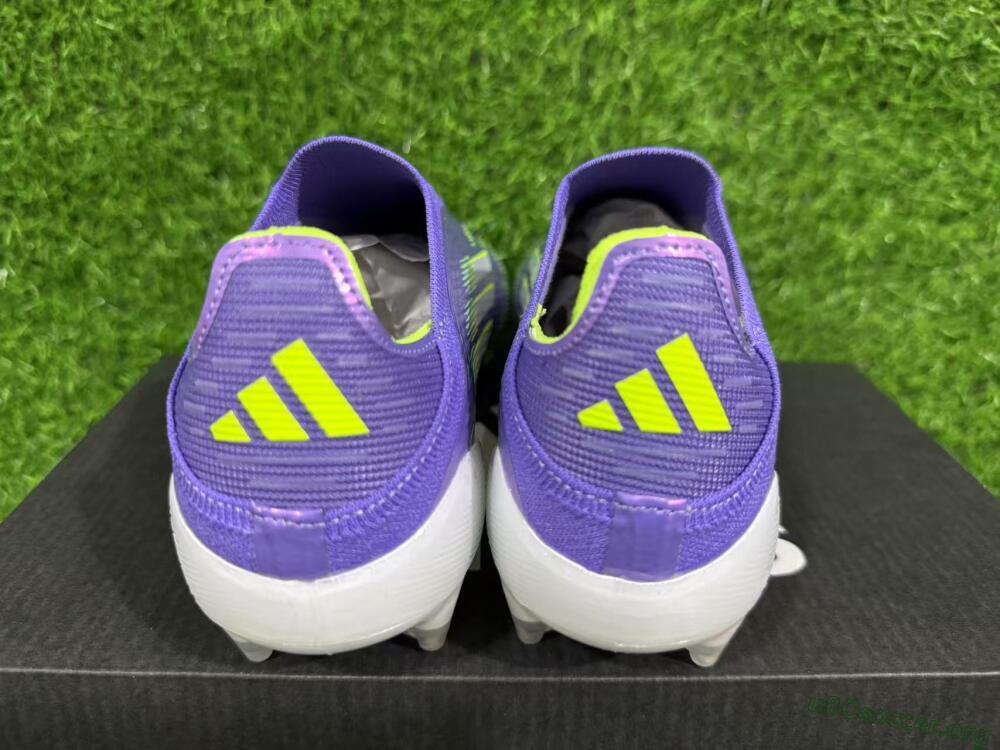 Adidas F50 Elite Laceless FG Football Boots - Purple/Yellow/White