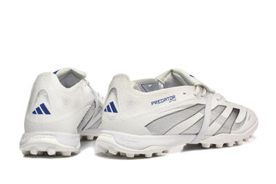Adidas Predator 25 Elite Foldover Tongue TF Football Boots - White/Silver/Blue