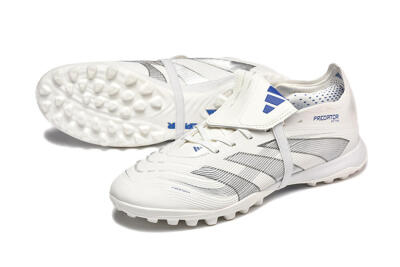 Adidas Predator 25 Elite Foldover Tongue TF Football Boots - White/Silver/Blue