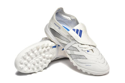 Adidas Predator 25 Elite Foldover Tongue TF Football Boots - White/Silver/Blue