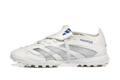 Adidas Predator 25 Elite Foldover Tongue TF Football Boots - White/Silver/Blue