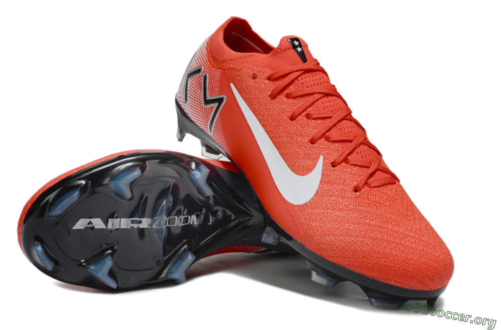 KM x Nike Air Zoom Mercurial Vapor 16 Elite FG Football Boots - Red/White/Silver 4