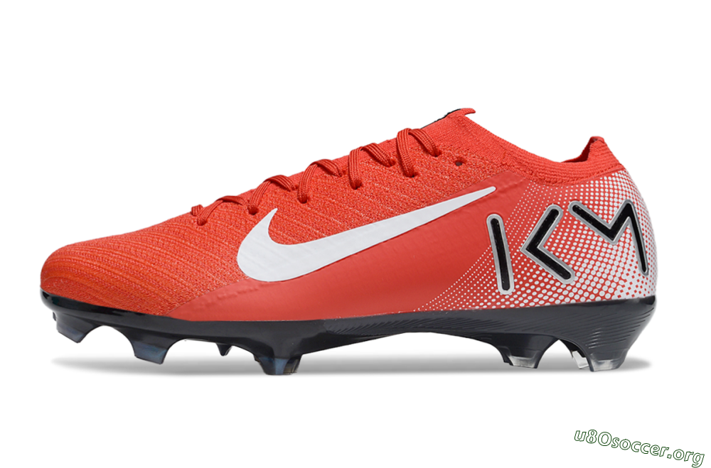 KM x Nike Air Zoom Mercurial Vapor 16 Elite FG Football Boots - Red/White/Silver 3