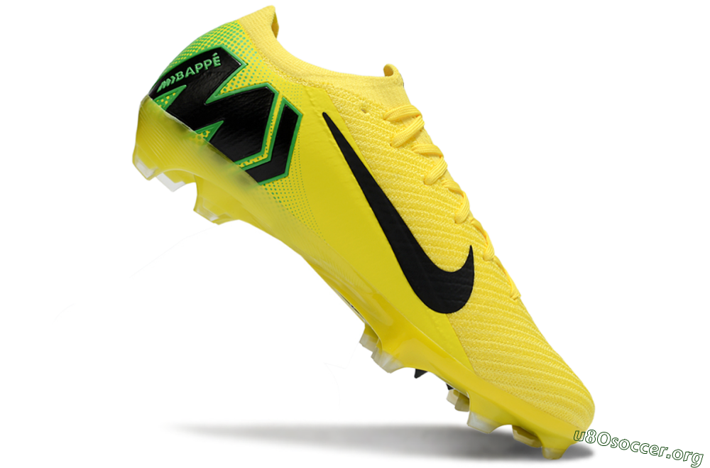 KM x Nike Air Zoom Mercurial Vapor 16 Elite FG Football Boots - Yellow/Black/Green 5