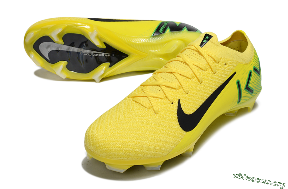 KM x Nike Air Zoom Mercurial Vapor 16 Elite FG Football Boots - Yellow/Black/Green 0