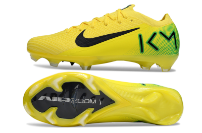 KM x Nike Air Zoom Mercurial Vapor 16 Elite FG Football Boots - Yellow/Black/Green