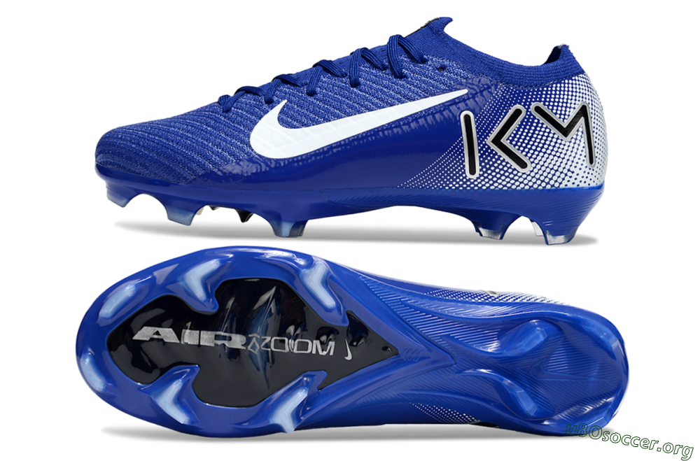 KM x Nike Air Zoom Mercurial Vapor 16 Elite FG Football Boots - Blue/White/Black 1