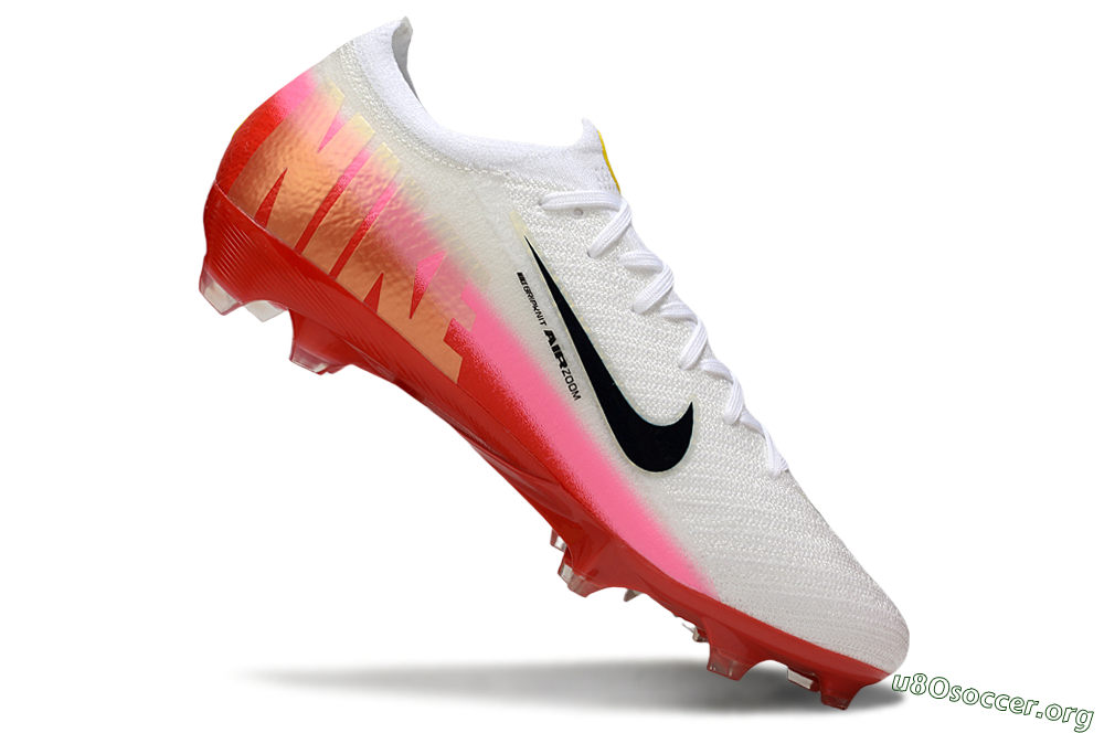 Nike Air Zoom Mercurial Vapor 16 Elite FG Football Boots - White/Pink/Red 4