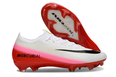 Nike Air Zoom Mercurial Vapor 16 Elite FG Football Boots - White/Pink/Red