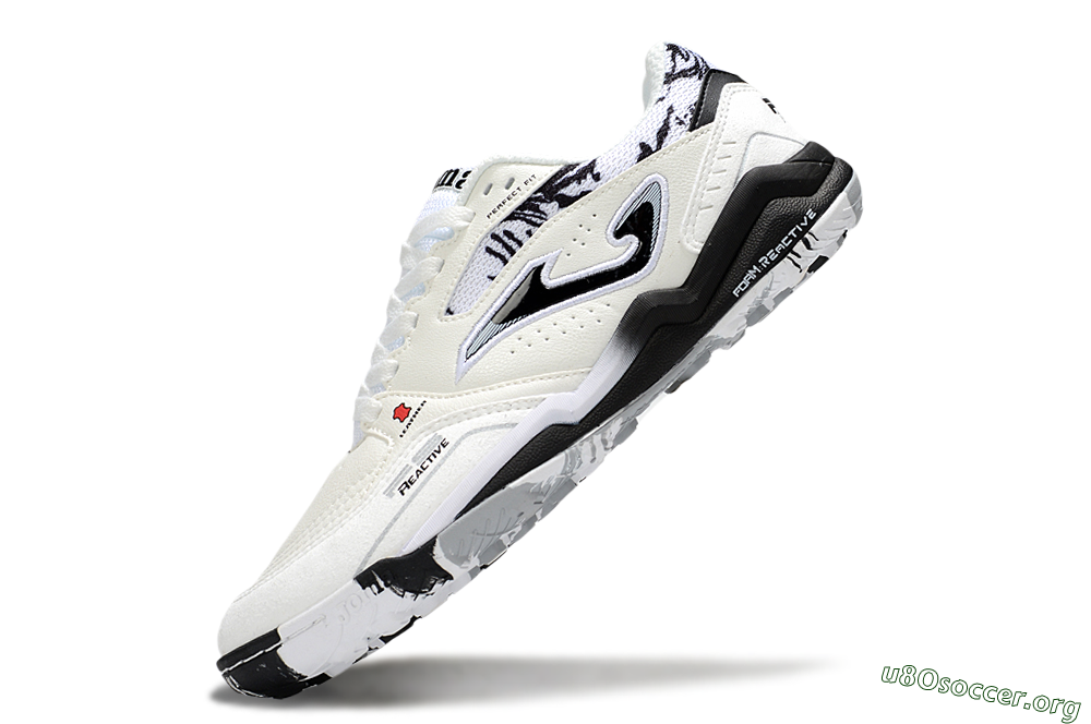 Joma Top Flex TF Football Shoes - Beige/Black/White 5