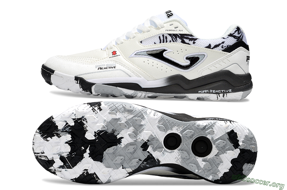 Joma Top Flex TF Football Shoes - Beige/Black/White 1