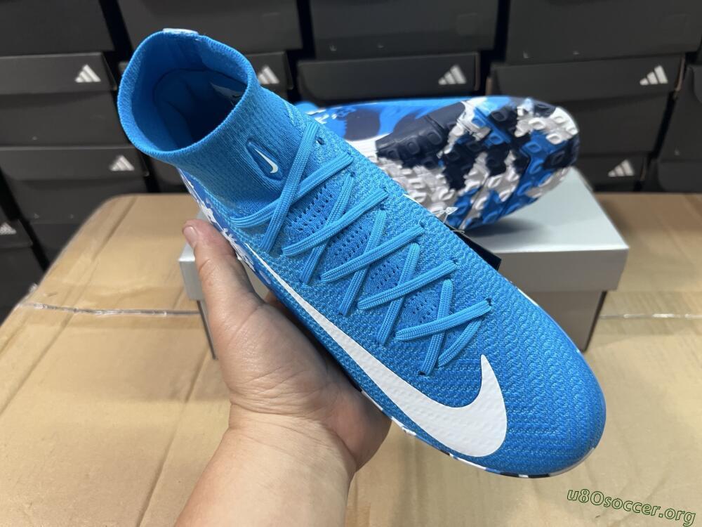 Nike Air Zoom Mercurial Superfly 10 Elite TF Football Shoes - Blue/White