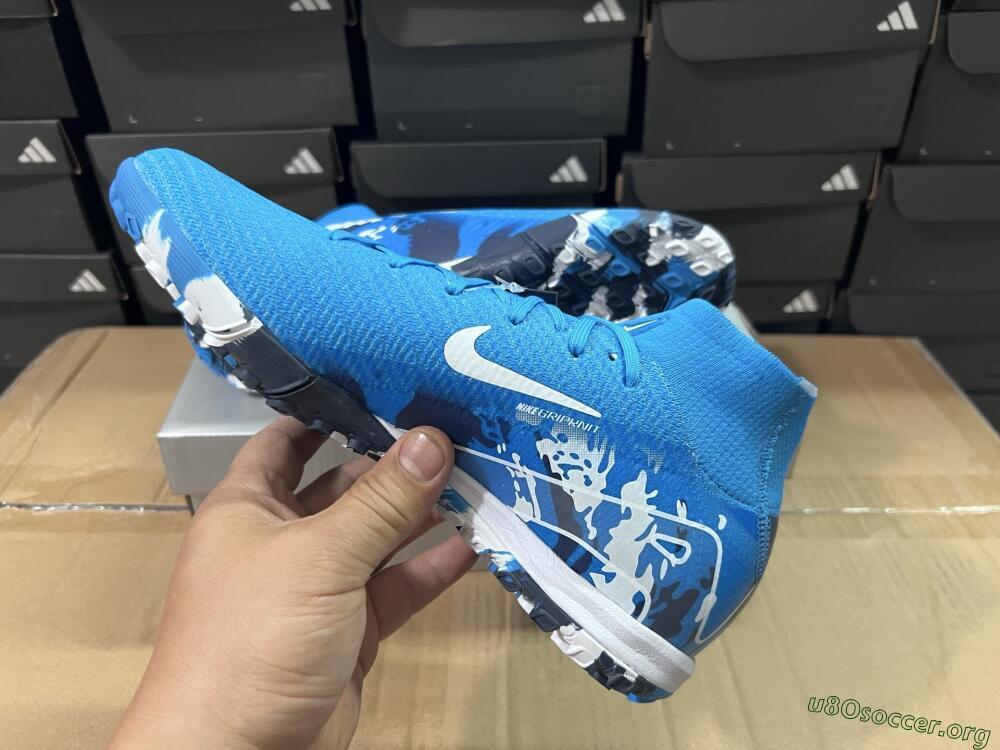Nike Air Zoom Mercurial Superfly 10 Elite TF Football Shoes - Blue/White