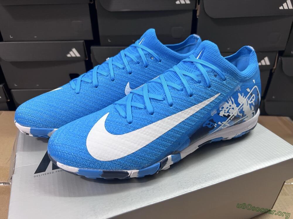Nike Air Zoom Mercurial Vapor 16 Elite TF Football Shoes - Blue/White/Black